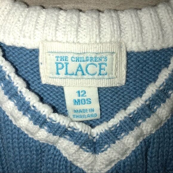 The Children’s Place Blue Sweater Vest Size 12 m. - Picture 3 of 4